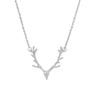Silver Plated Antler Necklace Brand New
